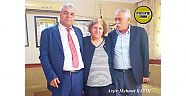 Mersin Viranşehirliler Derneği Başkan Yardımcısı Nuri Öztürk,  Muazzez Araç ve Mehmet Emin Çeken