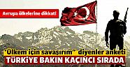 Türkiye'de 'ülkem için savaşırım' diyenlerin oranı