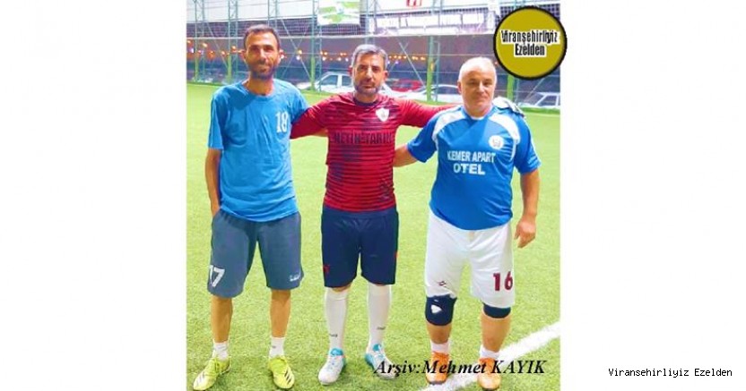 Viranşehir Masterler Futbol Takımı Futbolcularından, Kaleci Hacı Nezir Eren, Abdullah Çiçek ve İsmail Aksu