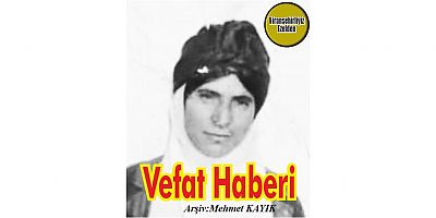 VEFAT HABERİ