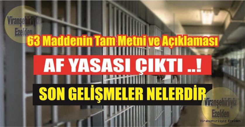 AF YASASI MECLİS'TEN GEÇTİ! 