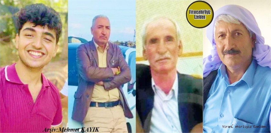 Antalya’da Vefat Eden Akraba Taziyesi Dönüşünde Trafik Kazasında Vefat eden, Merhum Selahattin Eryol, Merhum Mehmet Eryol, Merhum Suphi Eryol ve Merhum Ramazan Eryol(Remezanê Abo)