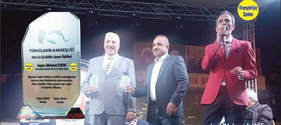 BİR ÖDÜLDE BİZE VERİLDİ GURURLUYUZ