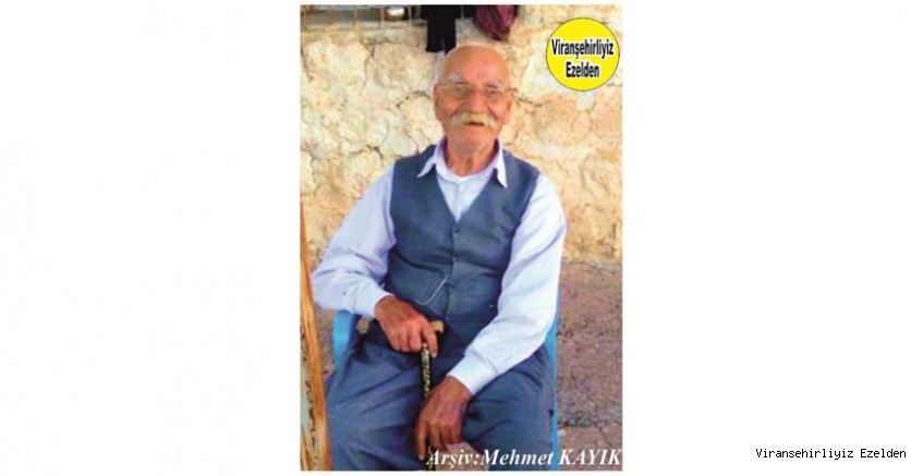 Bugün Ölüm Yıldönümü olan, 16 Eylül 2018 Günü Vefat etmiş, Viranşehir’de Çeçanê Miro olarak tanınan, Merhum Çeçan Gören