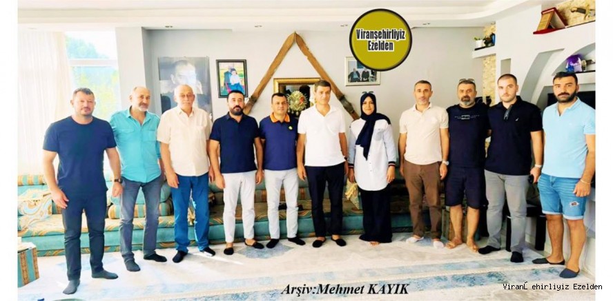 Ege İzmir Viranşehirliler Derneği Başkanı Mesut Özkan, Üyesi Hilmi Uzun Turan Yalçın Çeken