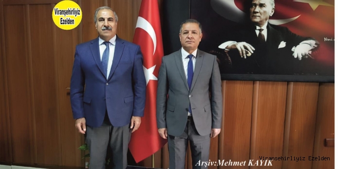 Harran Üniversitesi Viranşehir Meslek Yüksek Okulunda Görevli Prof. Ali Seyrek ve İlçe Milli Eğitim Müdürü İbrahim Yağan