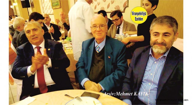Hazine ve Maliye Bakanı Nureddin Nebati, 24-26 Dönem Şanlıurfa Eski Milletvekili Mehmet Akyürek ve İş İnsanı Hacı Suphi Akışık