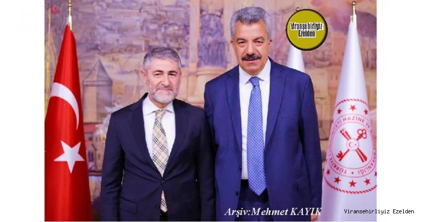 Hazine ve Maliye Bakanımız Nureddin Nebati ve İstanbul Viranşehirliler Derneği Yönetim Kurulu Üyesi Avukat Mehmet Aba