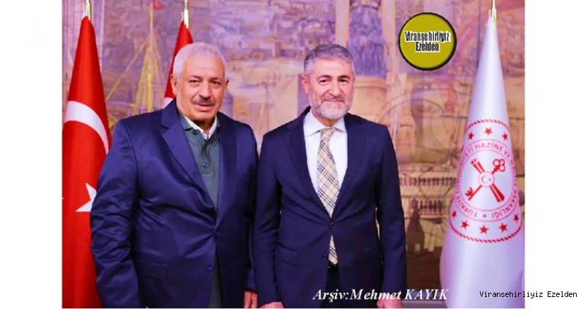 Hazine ve Maliye Bakanımız Nureddin Nebati ve İstanbul Viranşehirliler Derneği Yönetim Kurulu Üyesi Mehmet Yavuzkaplan