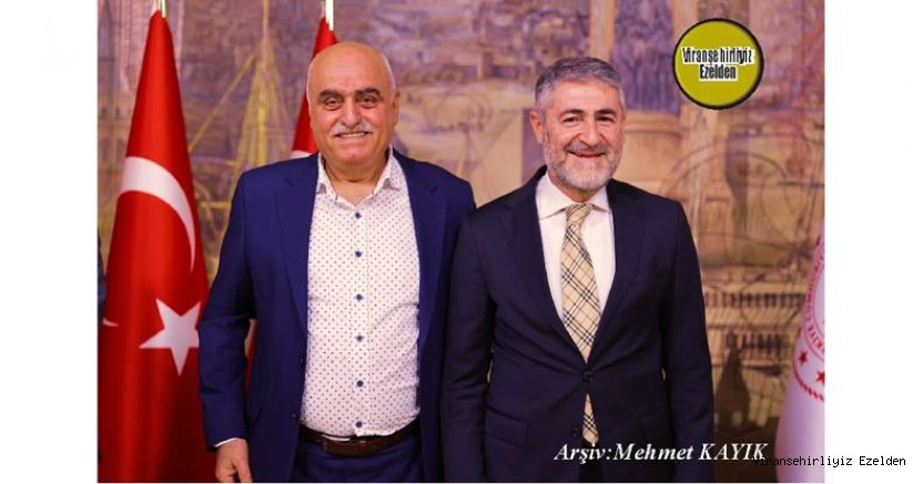 Hazine ve Maliye Bakanımız Nureddin Nebati ve İstanbul Viranşehirliler Derneği Yönetim Kurulu Üyesi Osman Bayram