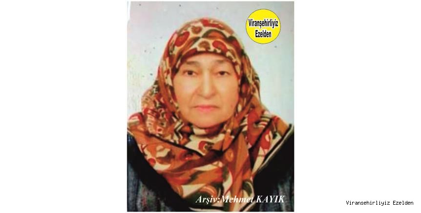 Hemşehrimiz İzmir’de Yaşarken 24 Mart 2020 Günü Vefat etmiş, Değerli Annelerimizden olan, Merhume Yaşar Toptal