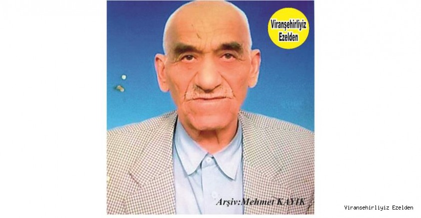 Hemşehrimiz Viranşehir’de Aliyê Caso olarak Tanınan Merhum Ali Çelebi