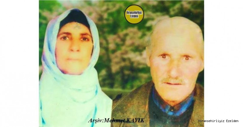 Hemşehrimiz Viranşehir’de Vefat etmiş, Sevilen İnsan İyi İnsanlarımızdan Olan, Merhum Ömer Vefa  ve Eşi Değerli Annelerimizden olan, Merhume Vetha Vefa