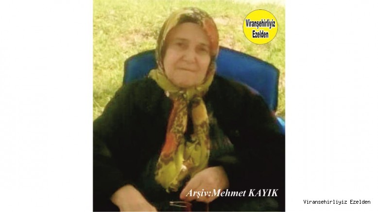 Hemşehrimiz Yakın zamanda İzmir’de Vefat ermiş Değerli Annelerimizden olan, Merhume Rahime Belkıran