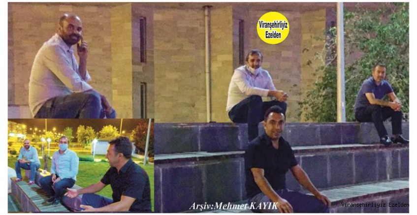 İsmail Yargül, Halil Saydam, Necmeddin Sığırcı, Abdulkadir Atmaca ve Volkan kahraman Viranşehir’de Parkta Arkadaşları ile bir araya gelirken bile Sosyal Mesafe Kurallarına uyduklarını gösterdiler
