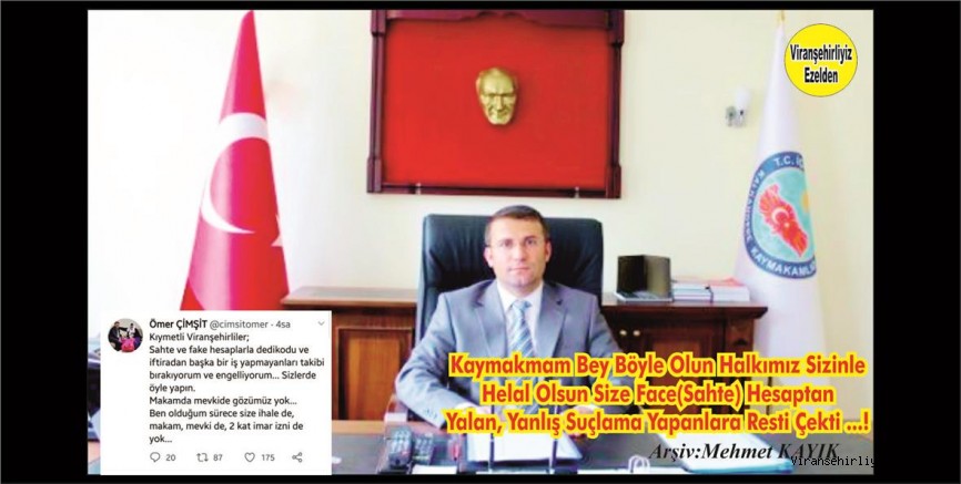KAYMAKAM ÖMER CİMŞİT SAHTECİLERE RESTİNİ ÇEKTİ ..!