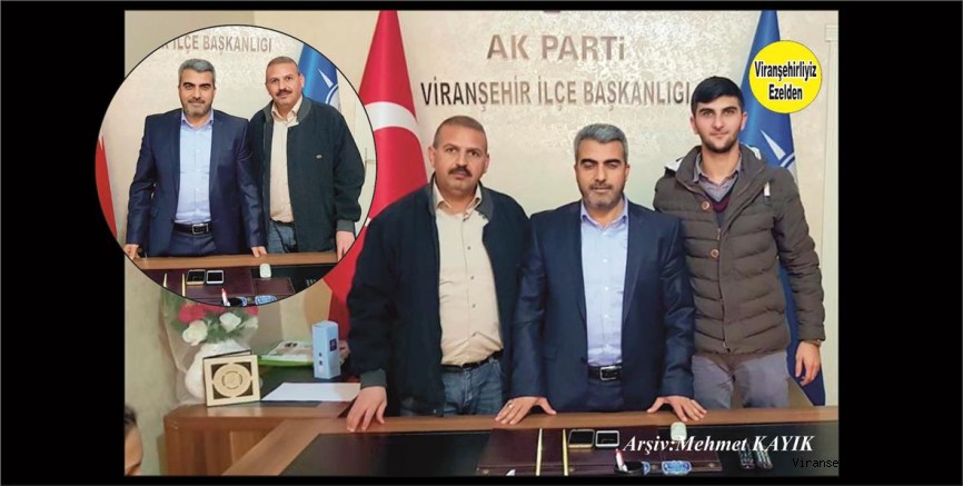 Köşe Yazarı Gazeteci Murat Sever, Sayfamız Viranşehir Muhabiri Gazeteci Serkan Çelik ve Başkan Ali Tekin