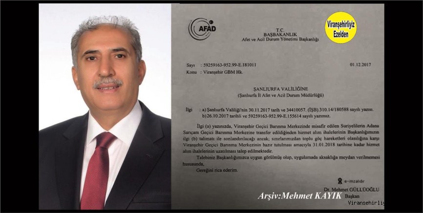 MEHMET AKYÜREK’in ÇABALARI SONUÇ VERDİ  VİRANŞEHİR ÇADIR ÇALIŞANLARI HİZMETLERİNE DEVAM EDECEKLER