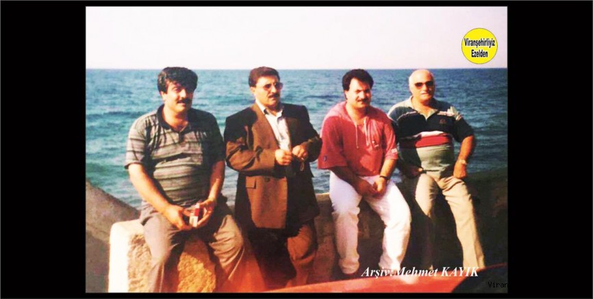 Merhum Hacı Halil Anlı, İsa Kızılboğa, Burç köyü Muhtarı  İbrahim Burç  ve Yusuf Kızılboğa