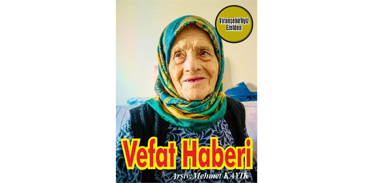 VEFAT HABERİ..