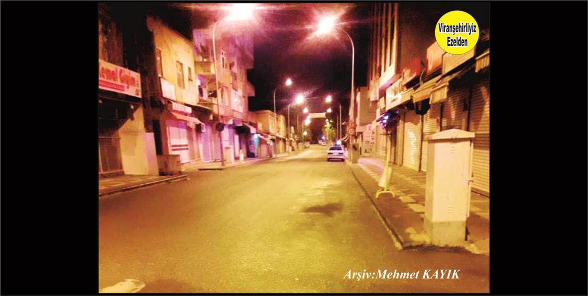 Viranşehir Eski Urfa Caddesine Ait Gece çekilmiş Bir Fotoğraf.