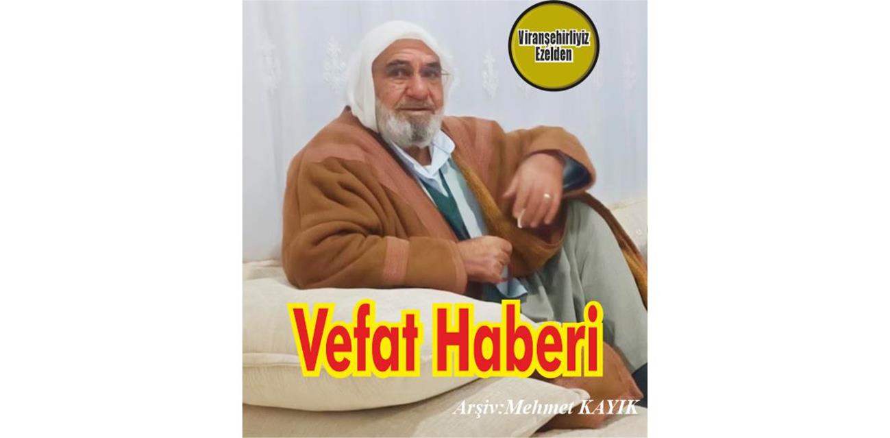 Süleyman Kızılırmak Vefat etmiştir.