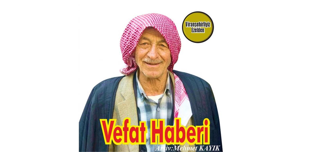 Viranşehir’in Dava Adamı ve Kanaat Önderi Sevilen Güzel İnsan Şeyh Hikmet Aydın Diyarbakır’da Tedavi Gördüğü Hastanede Bugün Vefat etmiştir.
