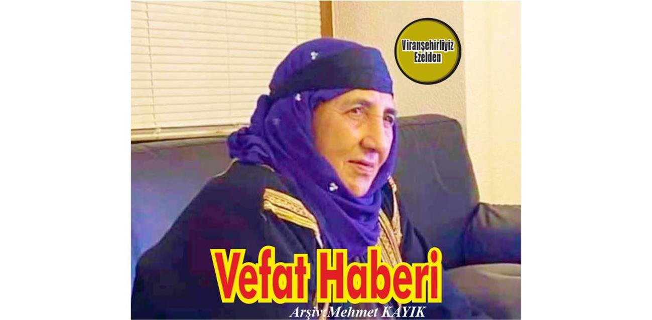 Fatma Mendanlıoğlu Vefat etmiştir.