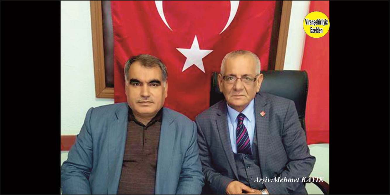 Viranşehir Saadet Partisi İlçe Başkanı Yasin Kurt ve CHP İlçe Eski Başkanı Remzi Taylan,