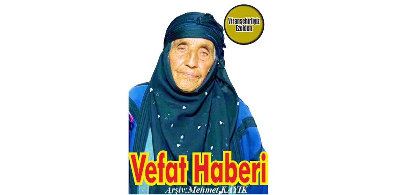 Zine Kalmaz Viranşehir’de Vefat etmiştir.