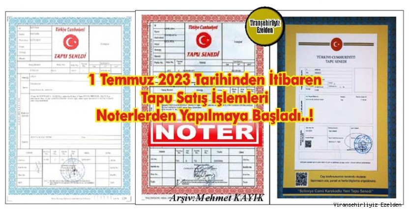 NOTERDEN GAYRİMENKUL SATIŞI BAŞLADI..!