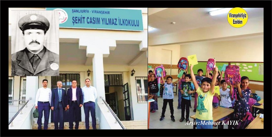 ŞANLIURFA VALİLİĞİ ŞEHİT BEKÇİ CASIM YILMAZ ADINA BİR İLKOKUL YAPTIRDI