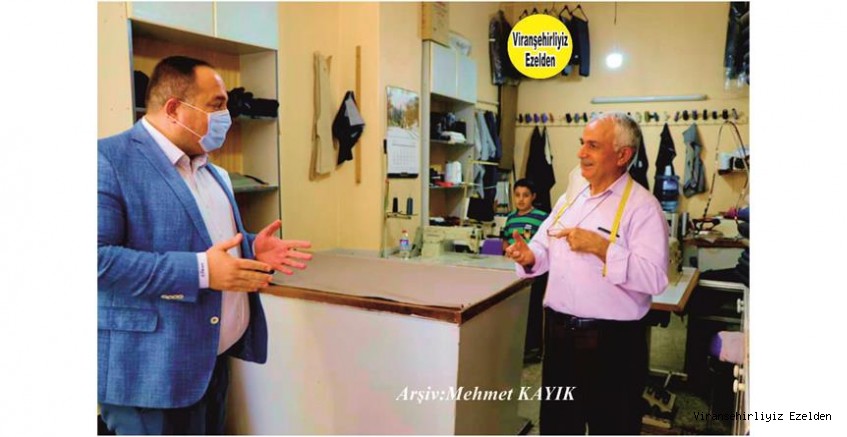 Viranşehir Belediye Başkanı Ziraat Mühendisi Salih Ekinci, Esnaf  Ziyaretlerine Başladı. Terzi Esnaflarımızdan Usta Terzi Mehmet Günaydın’ın Mekanını Ziyaret ederek Esnaf sorunları hakkında bilgi aldı