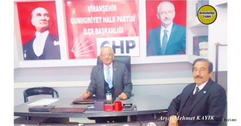 Viranşehir CHP İlçe Başkanı Remzi Taylan ve Viranşehir İyi Parti İlçe Başkanı Süleyman Cebe