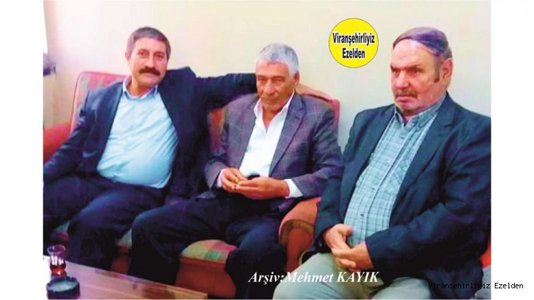 Viranşehir’de Biraraya Gelen Eski Dostlardan, Sabri Araz, Abdulkadir(Çavuş Dayı) Yavuzkaplan ve Halil Hançer