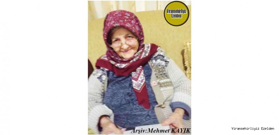 Viranşehir’de Değerli Yedi tane Kız Yetiştirmiş ve Viranşehir’de Yarım Asırlık olan Gözen Banyonun Kadın Kısmını İşleten İlk Kadın Değerli Annelerimizden Hacı Bedia Gözen(Mama Bedia)