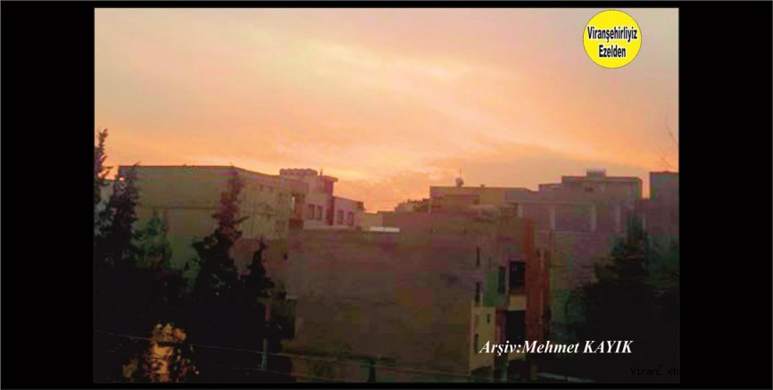 Viranşehir'de Gün Batımına Ait Çekilmiş Bir Fotoğraf  
