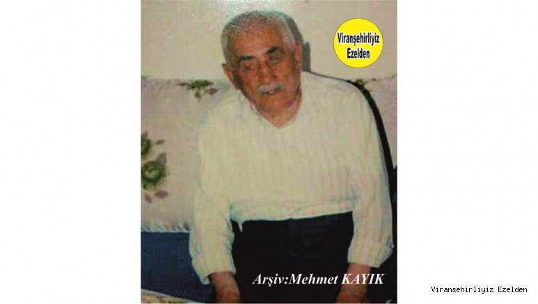 Viranşehir’de Hafız Davud olarak tanınan Değerli Hafızlarımızdan olan Merhum Hafız Davut Çim