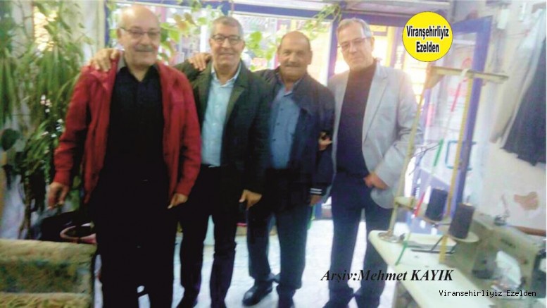 Viranşehir’de Terzi Rafet olarak tanınan Rafet Araz, Ali Kaplan, Mehmet Orhan ve Arkadaşı