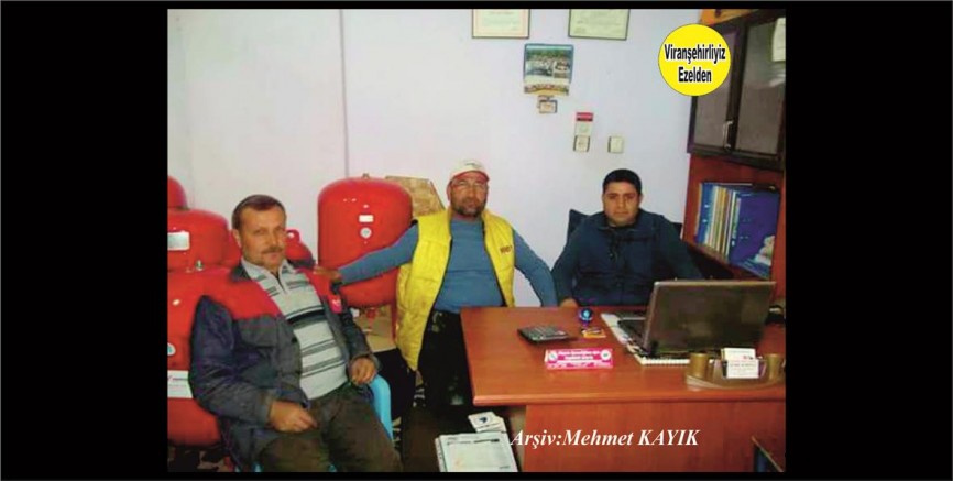 Viranşehir’de Usta Lastikçi Ali Usta Olarak tanınan Ali Ötün, Murat Gökoğlu ve Eyyüp Demir