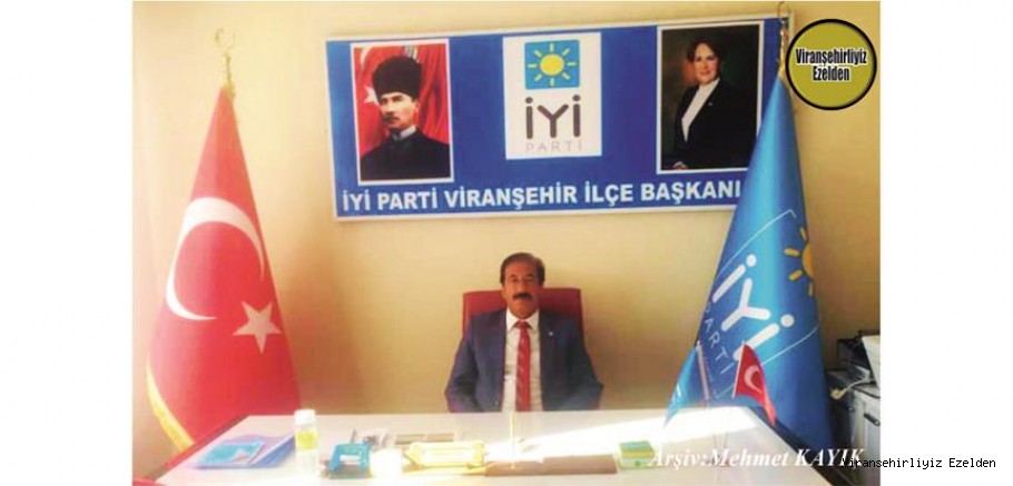 Viranşehir’de Yıllarca İlçe Nüfus Şefliği yapmış,şimdi İyi Parti İlçe Başkanı olarak görev yapan, Sevilen İnsan Başkan Süleyman Cebe