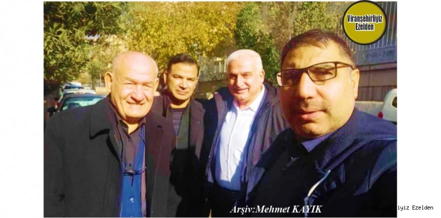 Viranşehir’de Yıllarca Öğretmenlik Yapmış, Emekli Öğretmen Dede Osman Erdil, Şaban Alay, Eyyüp Azlal ve Öğretmen Mehmet Bey