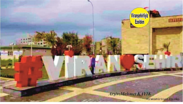 Viranşehir Eski Otogarda yapılan Parkta Viranşehir Yazısı