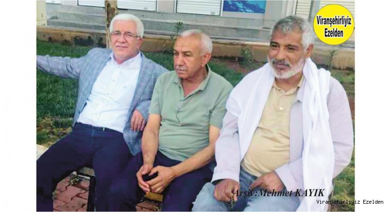 Viranşehir Esnaf ve Sanatkarlar Kooperatifi Başkanı Halit Karatepe, Emekli Öğretmen Mehmet(Hacı Baba) Erduran ve Mehmet Ender