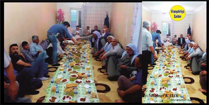 Viranşehir Harvani Köyü Muhtarı Sinan Özgeyikçi kendi Köylülerine Güzel Bir İftar Yeğemeği Verdi