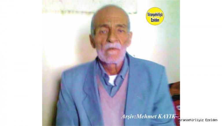 Viranşehir İbheme Aşireti Büyüklerinden, Halef El Hısse olarak tanınan Merhum Halef Talik