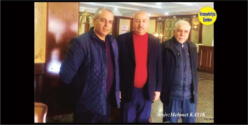 Viranşehir İlçe Kızılay Başkanı Kerim Etli, Oğlakçı Muhtarı Hadi Yüksel ve Usta Terzi Mehmet Ulu