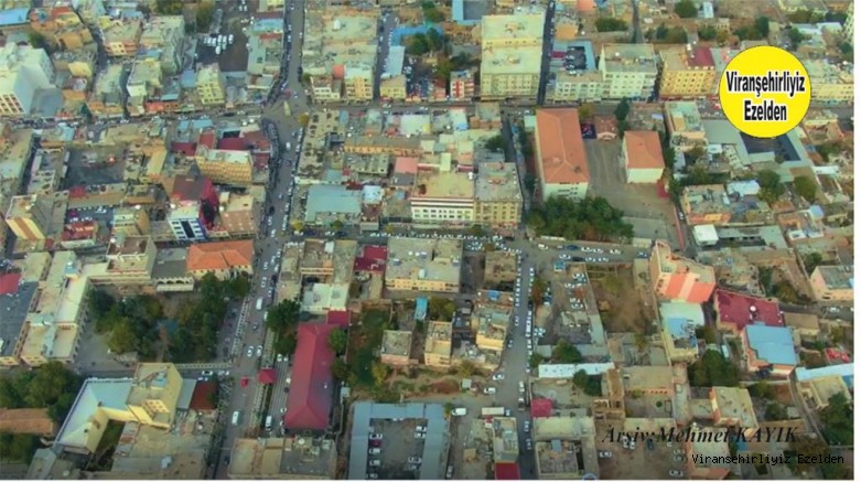 Viranşehir Kale Mahallesinin Yüksekten Çekilmiş Bir Fotoğraf  