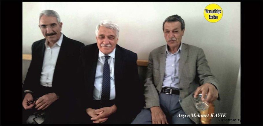 Viranşehir Kaymakamlığı İlçe Yazı İşleri Eski Müdürü Mahmut Eren, İstanbul Viranşehirliler Derneği Başkanı Necati Erol ve Merhum Sabri Bayram(Sabri Imyana)