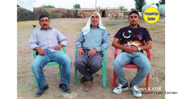 Viranşehir Karatepe Köyünden Hüseyin Coce, çocukları İbrahim Coce ve Abid Coce